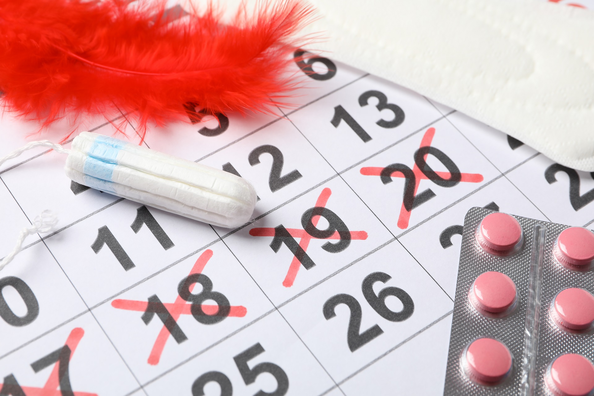 période de menstruation avec calendrier